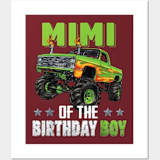 Mimi Of Birthday Boy Monster Truck Car Family Matching Nana Posters and Art